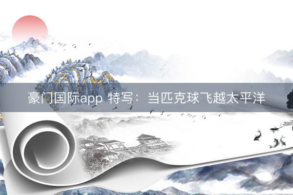豪门国际app 特写:当匹克球飞越太平洋
